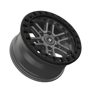 TER-603 FORGED BEADLOCK | SATIN TEXTURE GUNMETAL | MATTE BLACK BL RING