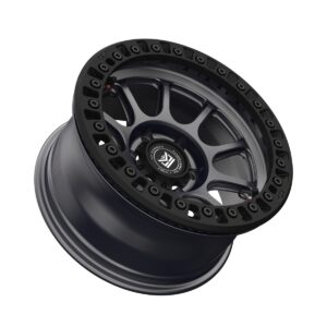 TER-619 FORGED BEADLOCK | SATIN TEXTURE GUNMETAL | MATTE BLACK BL RING