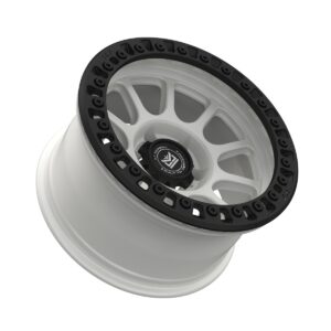 TER-619 FORGED BEADLOCK | SATIN WHITE | MATTE BLACK BL RING